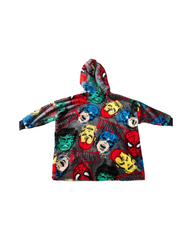 Super Hero Style Oversized Fleece Pullover Hoodie - Warm Cozy Plush Wearable Blanket Sweater