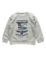 Minecraft Crewneck Sweatshirt with Graphic Print for Kids - Cotton Long Sleeve Pullover
