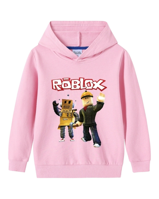 Girls' Graphic Hoodie with Roblox Design