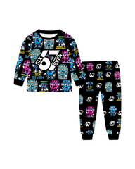 Six Seven Kids Funny Long Sleeve Pajama Set
