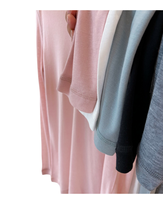 Long Sleeve Crewneck T-Shirt – Soft Casual Tops & Everyday Basic Tees