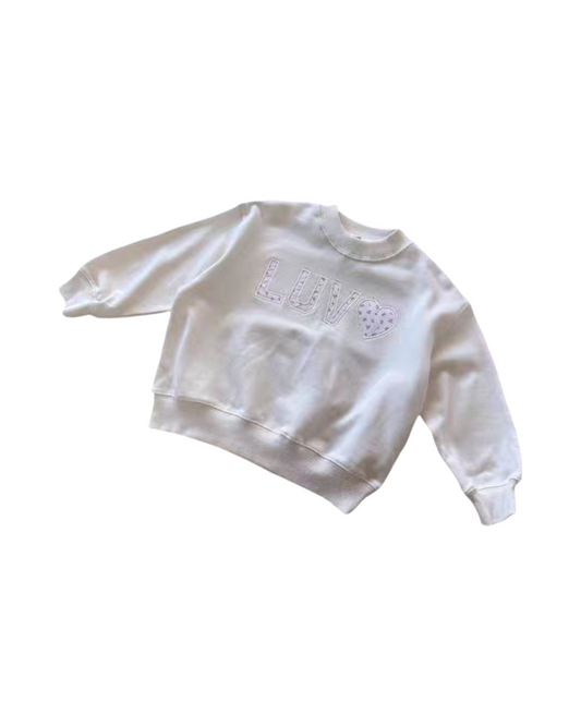 Girls' Oversized Brushed Inside Sweater
