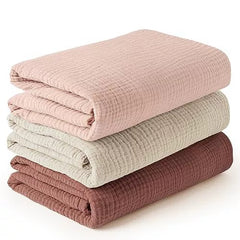 Set-Of-Three Swaddle Blankets of Different Colours