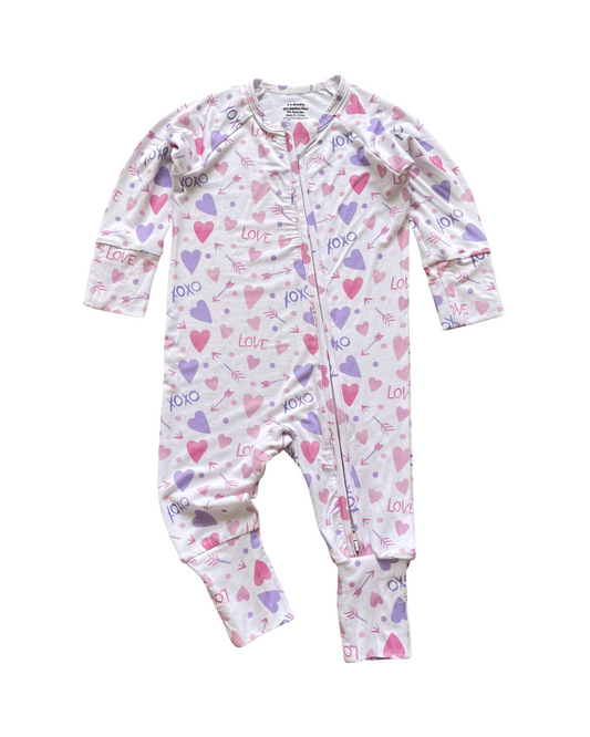 Long Sleeve Cotton Baby Romper With Front Zipper