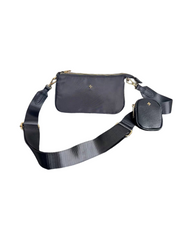 Nylon Crossbody Sling Bag with Adjustable Shoulder Strap & Multi-Pockets