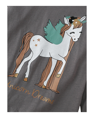 Long Sleeve Sweatshirt Girls Unicorn Printed Cotton Top