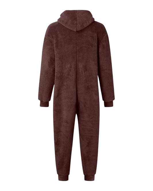 Fuzzy Onesie Fleece Jumpsuit Kids Winter Warm Fluffy