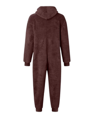 Fuzzy Onesie Fleece Jumpsuit Kids Winter Warm Fluffy