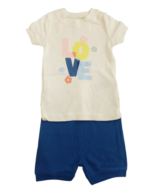 Baby Top and Shorts with Love Set