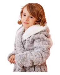 Fluffy Bath Robe with Animal Hood