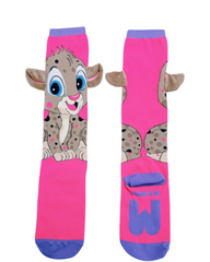 Fun Character Design Knee High Dress Socks for Kids – Comfortable Cotton Tube Socks