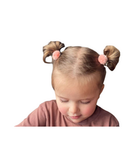 Colorful Pom Pom Hair Ties Set – Elastic Hair Bands & Hair Accessories for Kids & Toddlers