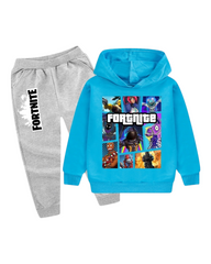 Boys' Fortnite Hoodie and Grey Track Pants Outfit Set