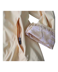 Waterproof Synthetic Rain Coat with Hood and Pockets