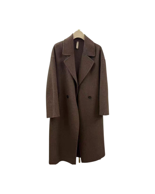 Long Women's Woollen Coat