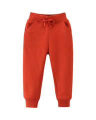 Soft Cotton Drawstring Track Pants Kids Everyday Casual Trousers