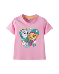 Paw Patrol Skye & Everest Short Sleeve Cotton Girls Graphic Tee