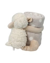 Plush Lamb Security Blanket with Stuffed Animal Toy