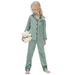 Satin Pyjamas Soft Button Up Nightwear Set
