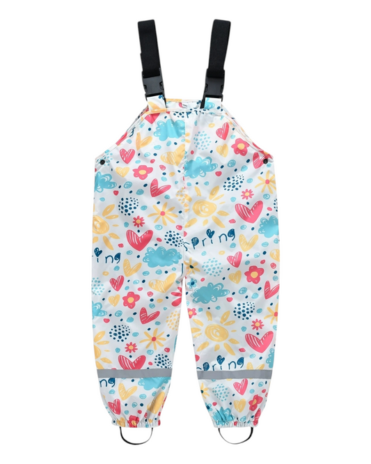 All Year Round Patterned Waterproof Kids Overalls