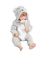 Plush Animal Costume Onesie for Babies & Toddlers – Soft Animal Jumpsuit