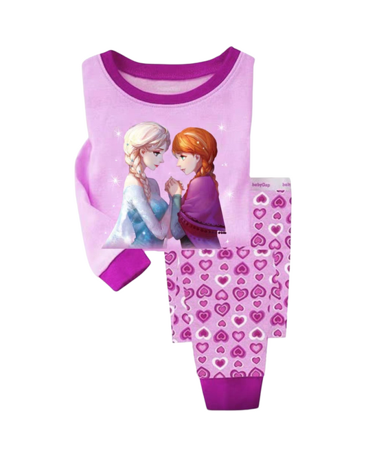 Ice Princess Long Sleeve Pyjama Set – Kids Snug Fit Sleepwear
