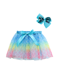Multilayered Colorful Tutu Party Skirt for Girls with Fluffy Mesh Layers