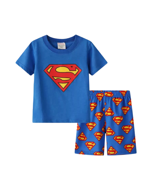 Boys' Superhero Short-Sleeved Pyjama Set