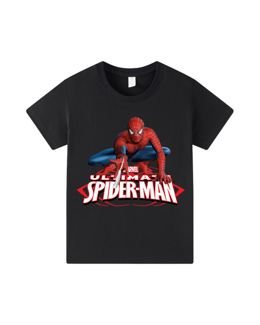 Marvel Spider-Man Graphic Print Kids Crewneck Cotton T-Shirt