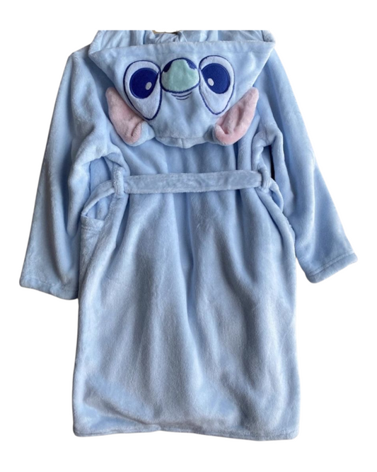 Kids' Blue Hooded Bathrobe