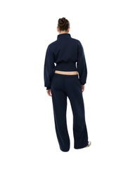 Cropped Zip Up Fleece Jacket Women – Lightweight Oversized High Collar Casual Activewear Sweatshirt