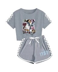 Taylor Swift Print Cotton Top with Short Set