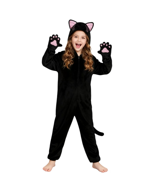 Cute Black Kitten Onesie – Cozy & Adorable Kids Outfit