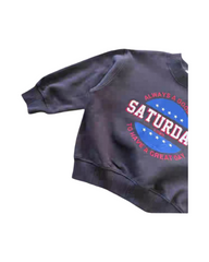 Graphic Oversized Sweatshirt – Soft Fleece Pullover Jumper for Toddlers & Young Children
