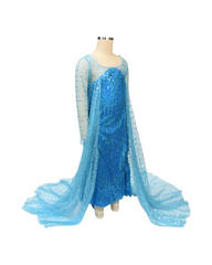 Girl Elsa Dress Princess Halloween Cosplay Party Kids