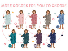 Soft Fleece Bathrobe with Hood – Cozy Warm Plush Robe for Kids