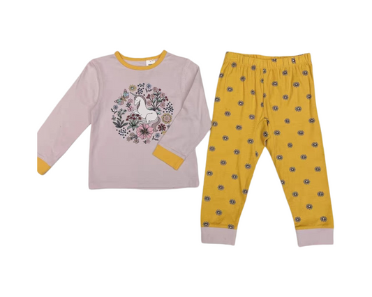 2-Piece Long Sleeve Toddler Girls Sleepwear and Pajama Set