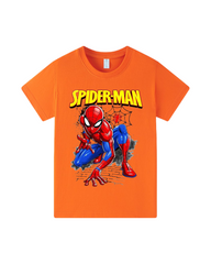 Spiderman Graphic T-Shirt Kids Short Sleeve Round Neck Cartoon Tee
