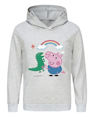 Girls' Graphic Peppa Pig Hoodie with George Pig Design