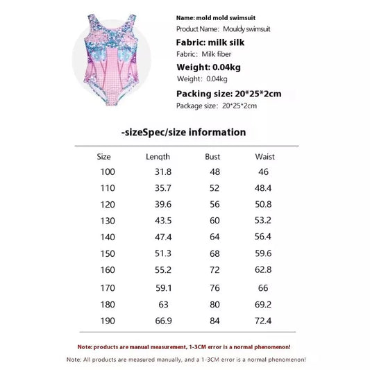 Pink and Blue Patterned Taylor Swift One-Piece Swimsuit